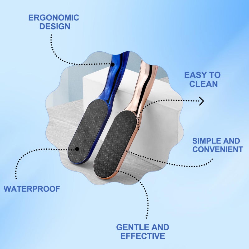EOIRULA Veinsgrain Foot File  Nano Glass Foot File  Hard Skin Remover Nano-Glass Foot File  Veins Grain Foot File  Professional Foot Care Tools  Pedicure Tool for Smooth Feet (Blue) - Image 4